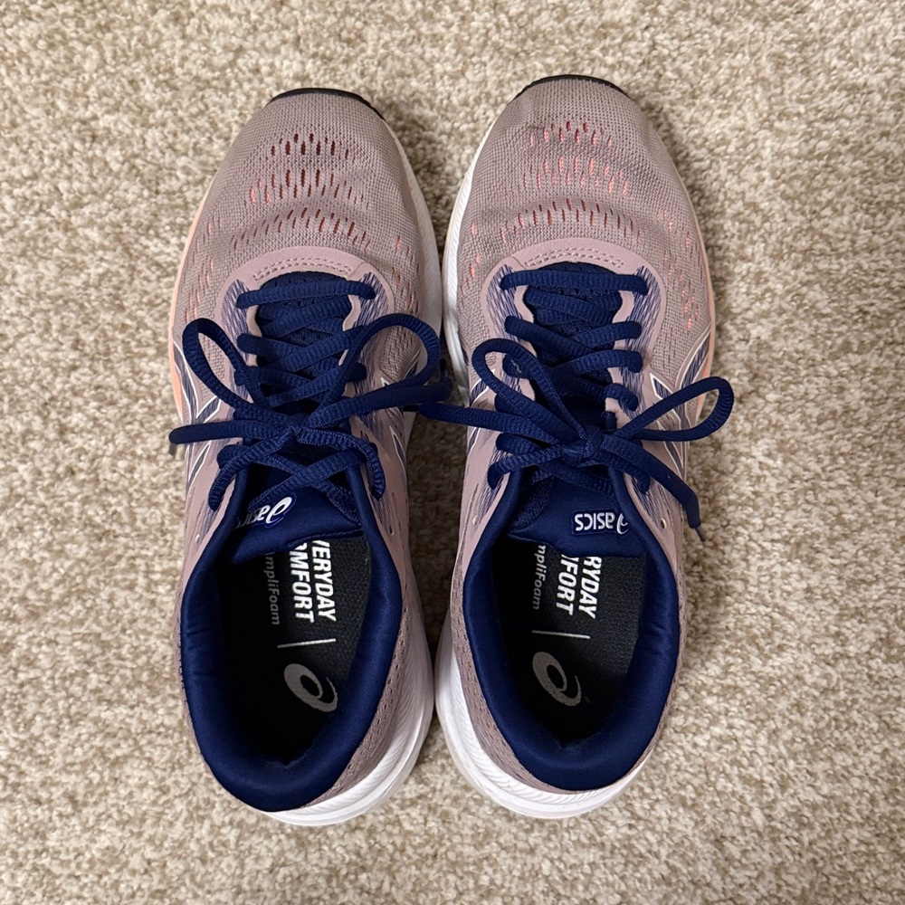 ASICS Women's Gel Elite 6 Athletic Shoes - Purple, Navy and Pink